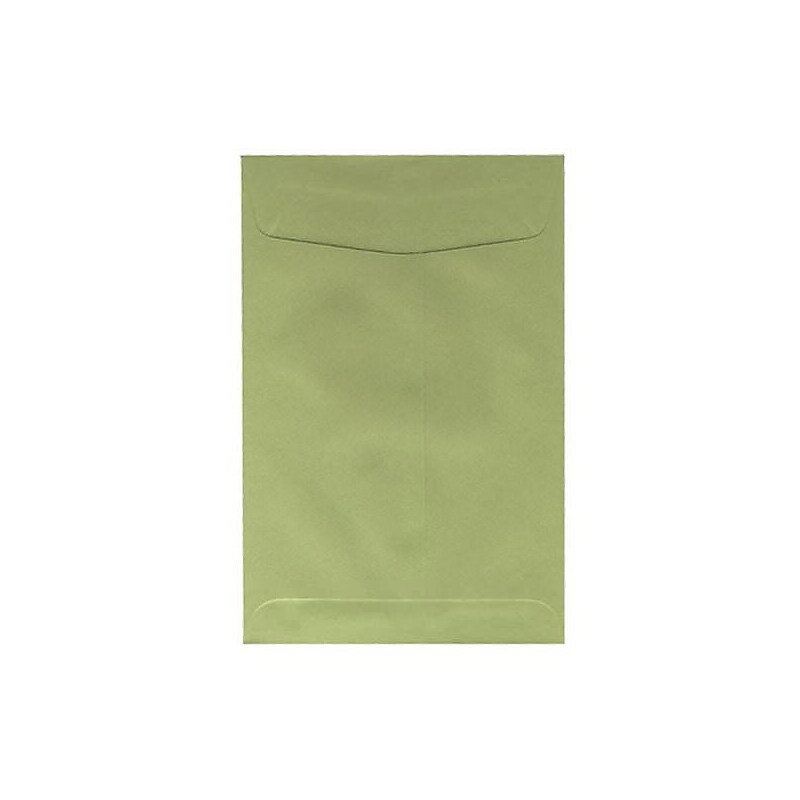 JAM Paper 6 x 9 Open End Catalog Envelopes, Olive Green, 10/Pack (31287526c) image 1