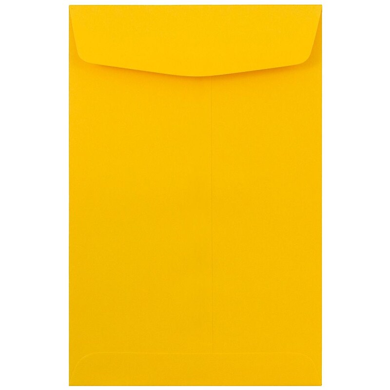 JAM Paper Open End Catalog Envelope, 6" x 9", Yellow, 50/Pack (212815443FI) image 1