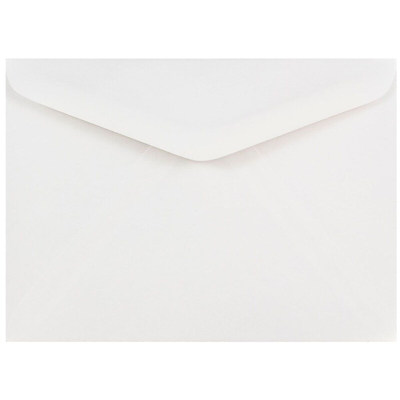JAM Paper A7 Invitation Envelopes with V-Flap, 5.25 x 7.25, White, Bulk 500/Box (4023210c) image 1