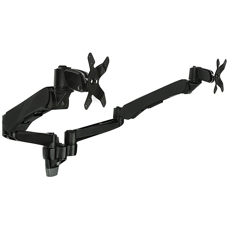 Mount-It! Modular Monitor Mounts Adjustable Dual Wall Mount with Gas Spring Arms, Up to 30" Monitor, Black (MI-45114-BLK) image 1