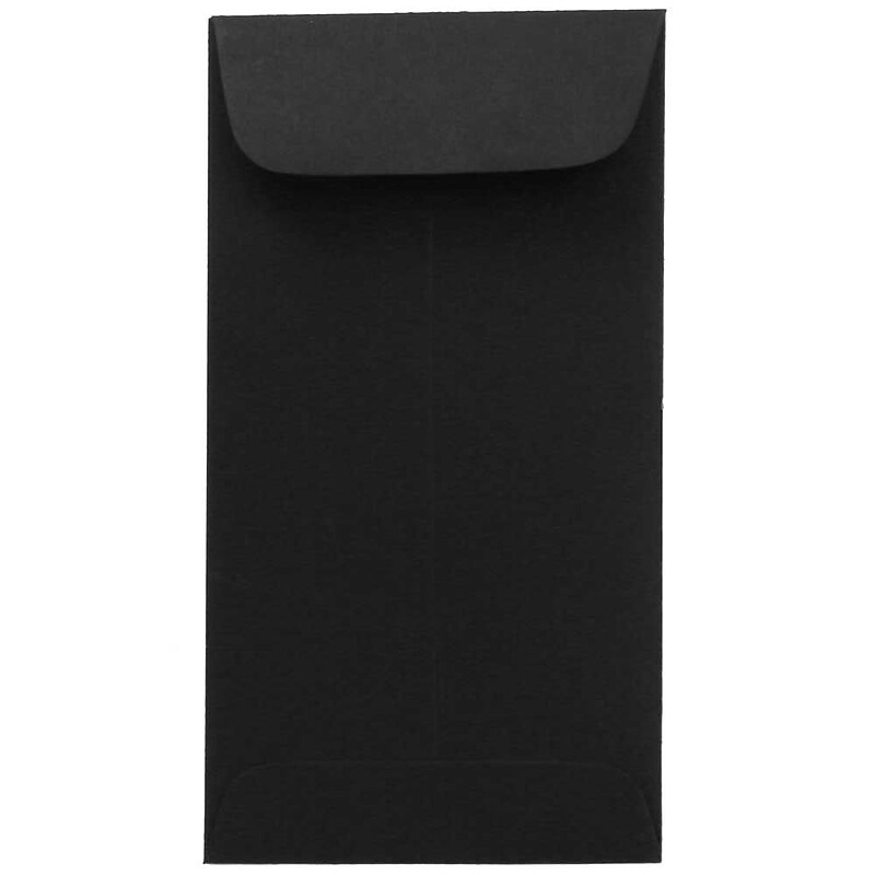 JAM Paper #7 Coin Business Envelopes, 3.5 x 6.5, Black, 50/Pack (351027549i) image 1