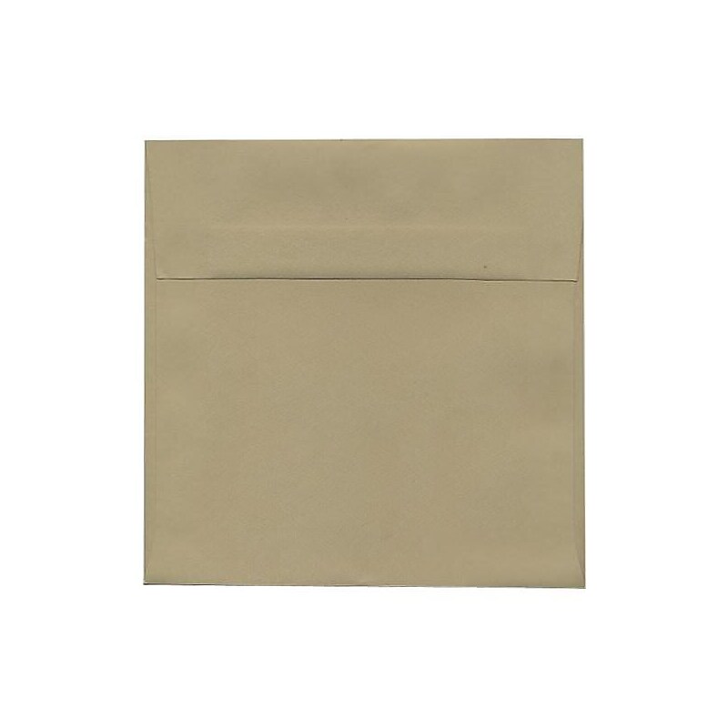 JAM Paper 6.5 x 6.5 Square Invitation Envelopes, Tan Brown, 25/Pack (227914986) image 1