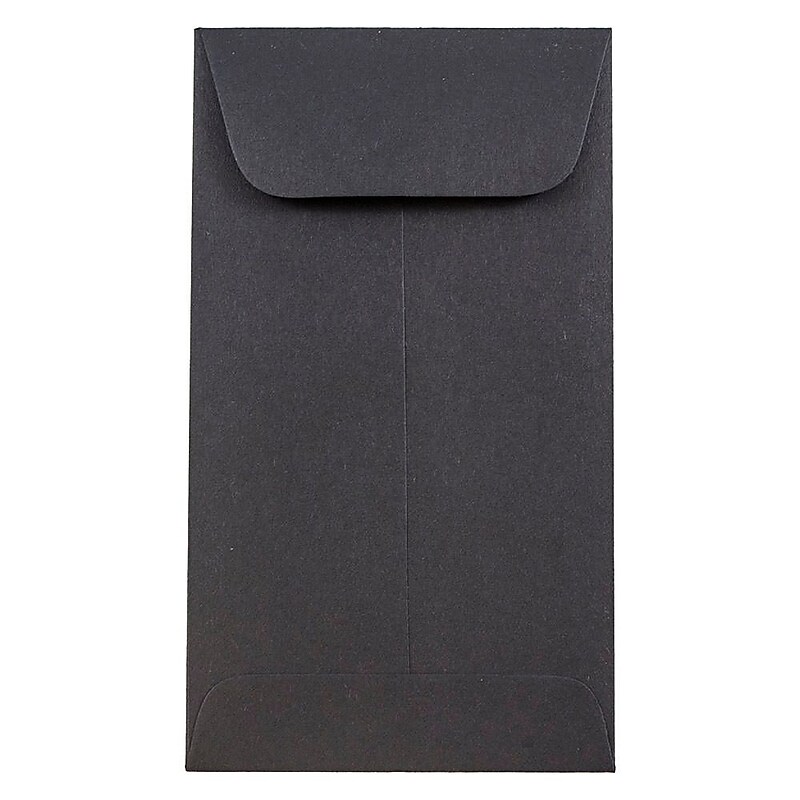 JAM Paper #6 Coin Business Envelopes, 3.375 x 6, Black, 50/Pack (356730564i) image 1