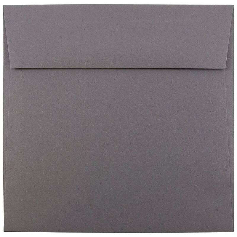 JAM Paper 6.5 x 6.5 Square Invitation Envelopes, Dark Grey, Bulk 1000/Carton (263917200b) image 1