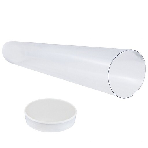 Shop Staples for JAM Paper® Mailing Tube, 2.5" x 18" Clear with White