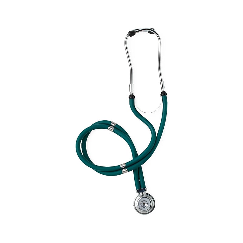 Medline Dual-Head Sprague Rappaport Stethoscope, 22", Hunter Green (MDS926307) image 1