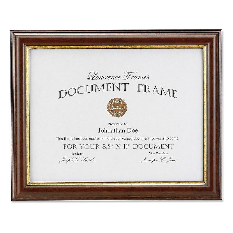 Lawrence Frames Wood Certificate Frame, Walnut (185181) image 1