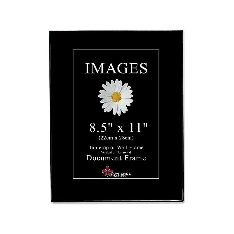 Lawrence Frames Images Plastic Certificate Frames, Black, 6/Pack (350081) image 1
