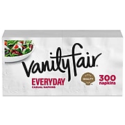 Vanity Fair Everyday Luncheon Napkins, 2-Ply, White, 300/Pack (35503/14)