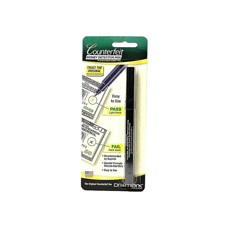 Dri Mark Counterfeit Pens, Black, 6/Pack (78069-PK6) image 1