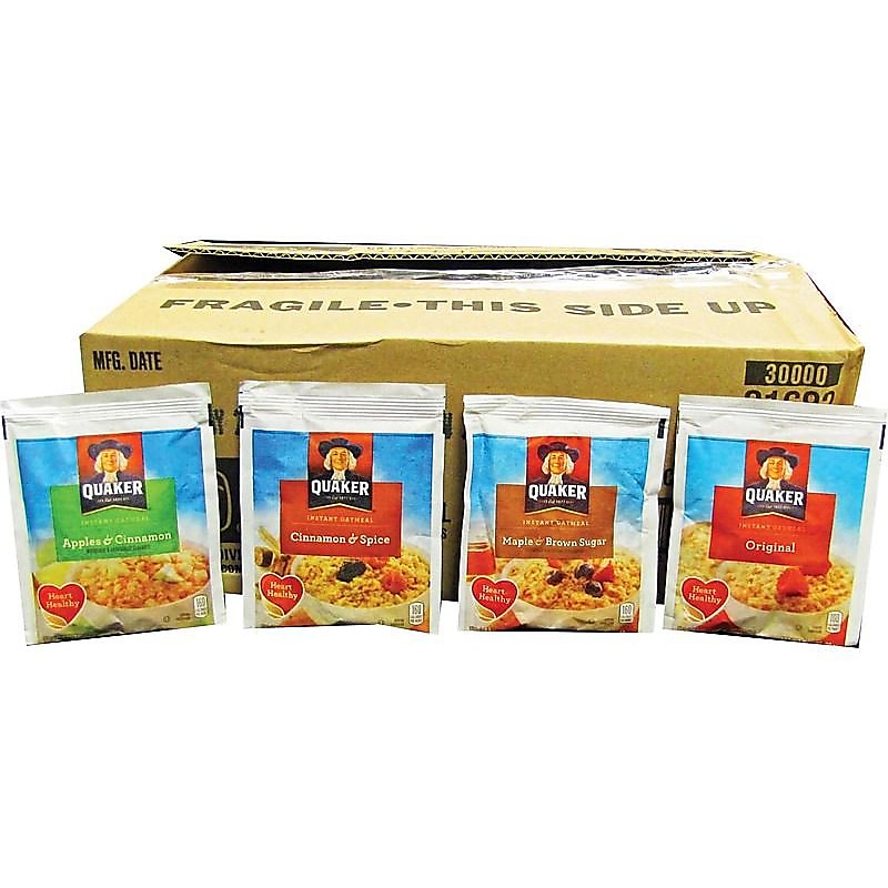 Quaker Variety Instant Oatmeal Packets, 1.51 oz., 64/Carton (QUA31682) image 1