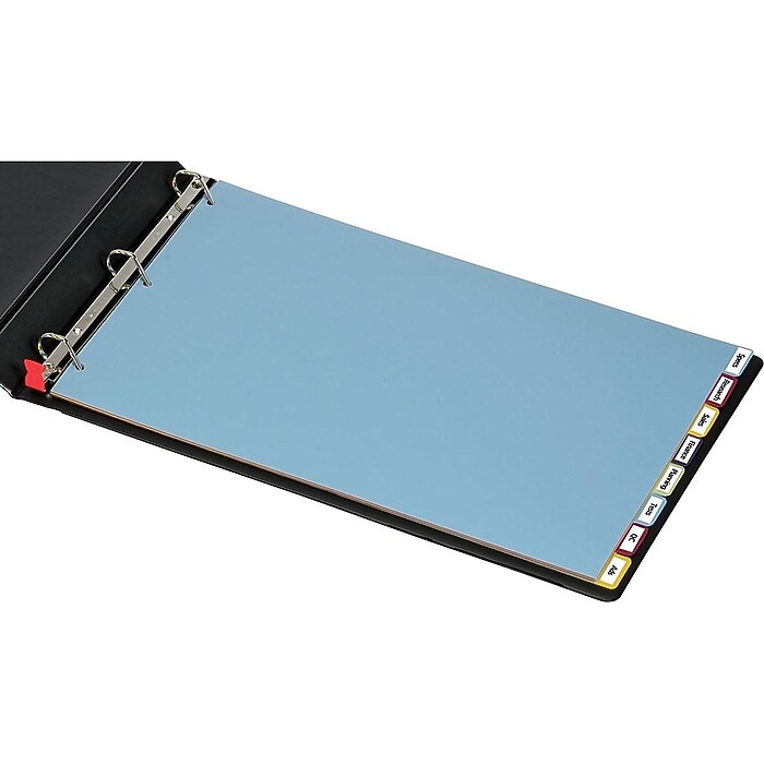 Cardinal Blank Dividers, 8-Tab, Blue/Green/Purple/Red/Yellow (CRD