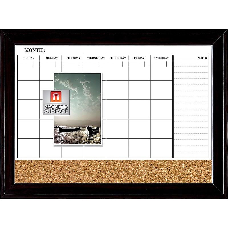 Quartet Combo Dry-Erase & Bulletin Board, Black Frame, 23'' x 35'' (79284) image 1