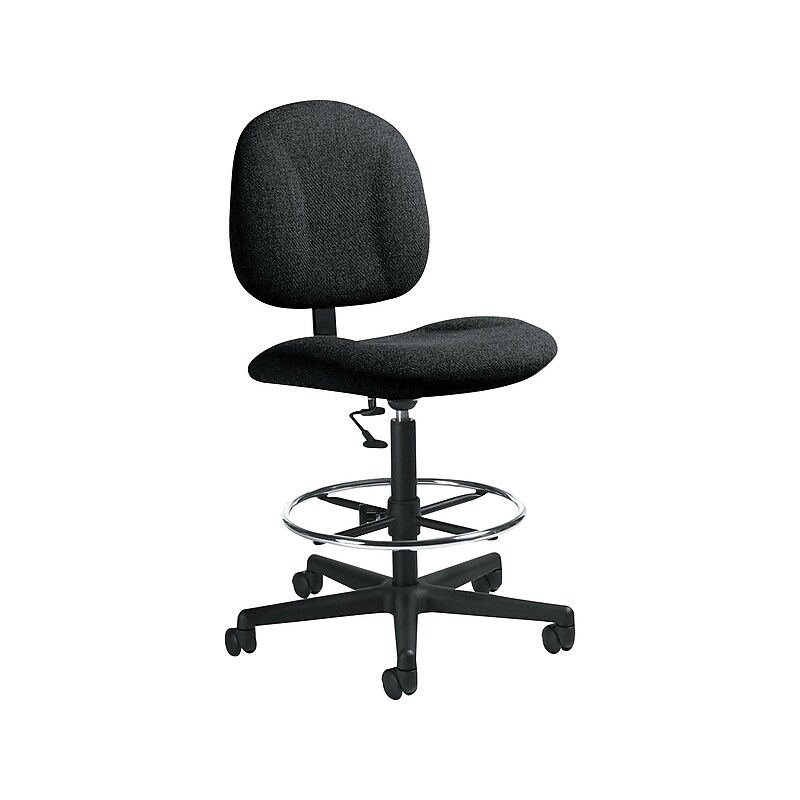 Global Deluxe Fabric Drafting Chair, Black (8977BK-IM06) image 1