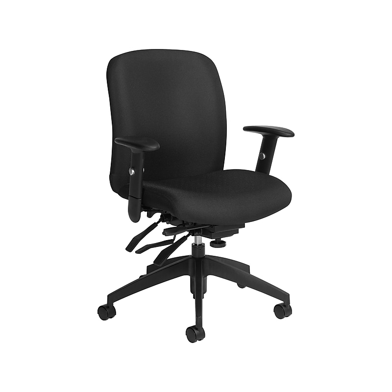 Global Truform TS Fabric Big & Tall Office Chair, Ebony (TS54513SCBKJN02) image 1