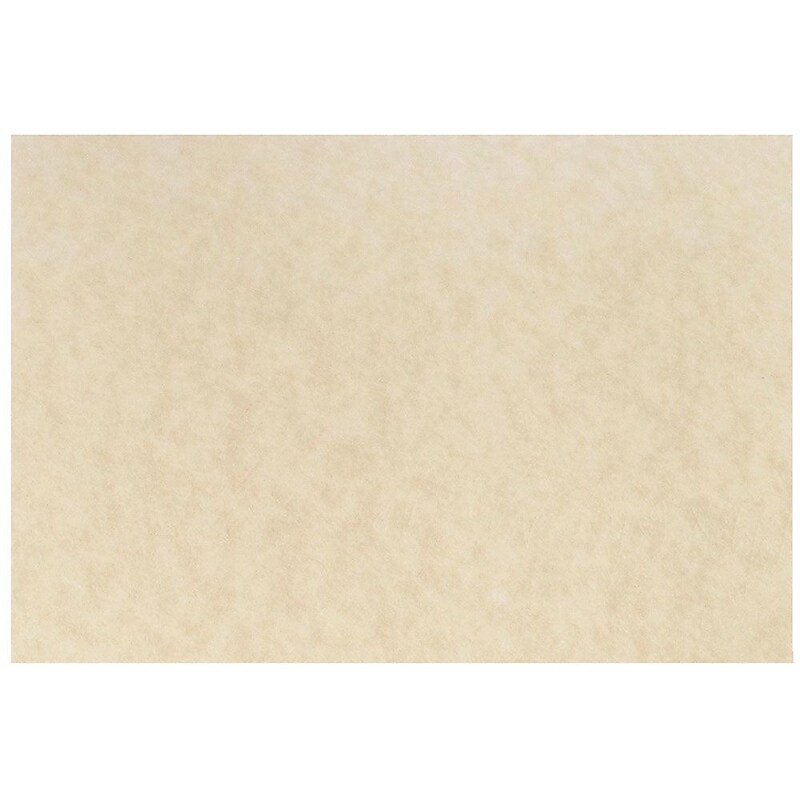 JAM Paper® Blank Flat Note Cards, A6 Size, 4 5/8 x 6 1/4, Natural Parchment, 100/Pack (17531640b) image 1