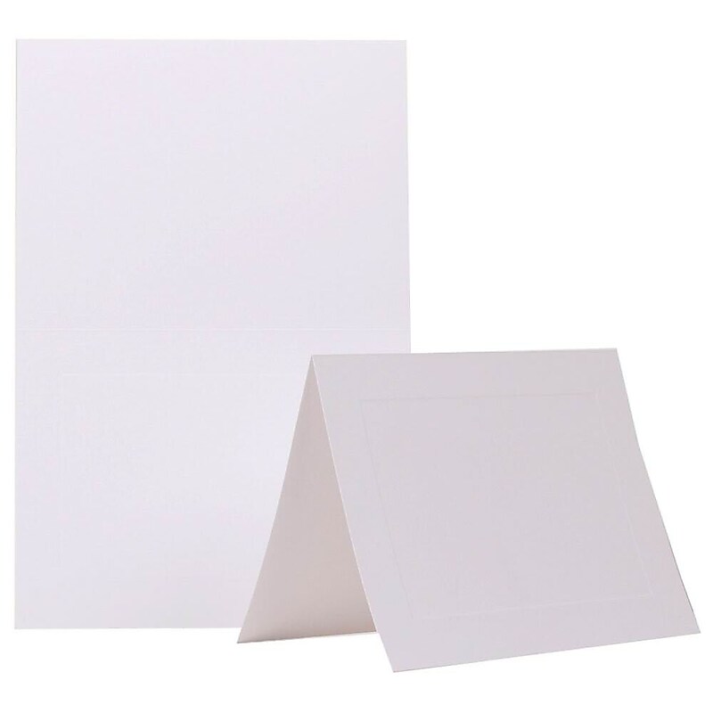JAM Paper® Blank Foldover Cards, A7 Size, 5 x 6 5/8, White Panel, 500/Pack (309945b) image 1