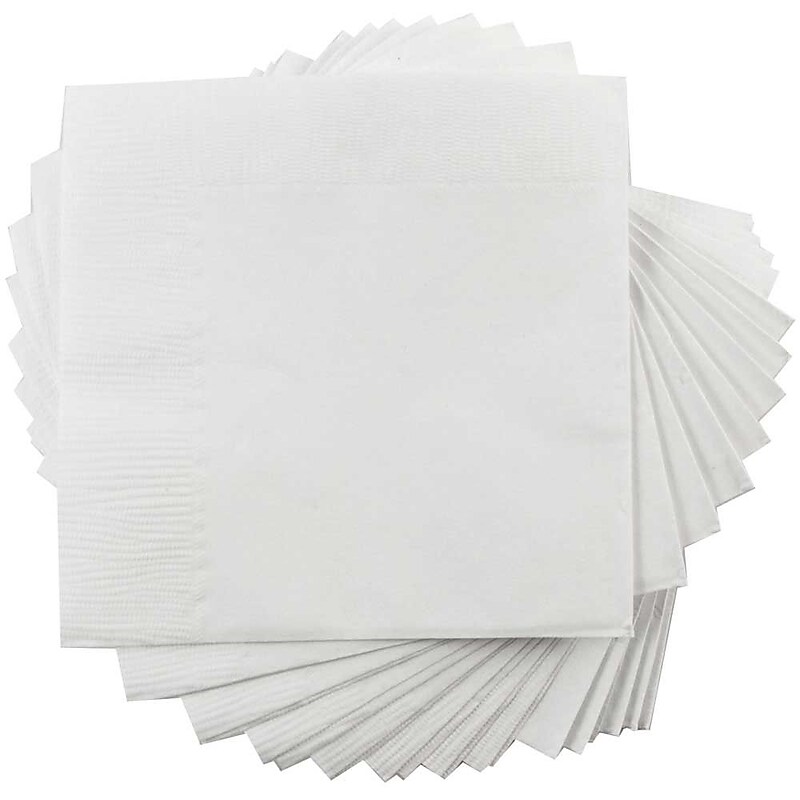 JAM Paper Medium Lunch Napkins, White, 600/Box (6255620732b) image 1