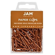 JAM Paper Small Paper Clip, Rose Gold, 100/Pack (21832057)