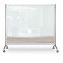 Balt D.O.C. Glass Room Divider, Silver Aluminum Frame, 58" x 69.6" (8201G-8201)~#|#~sp48138772_sc7