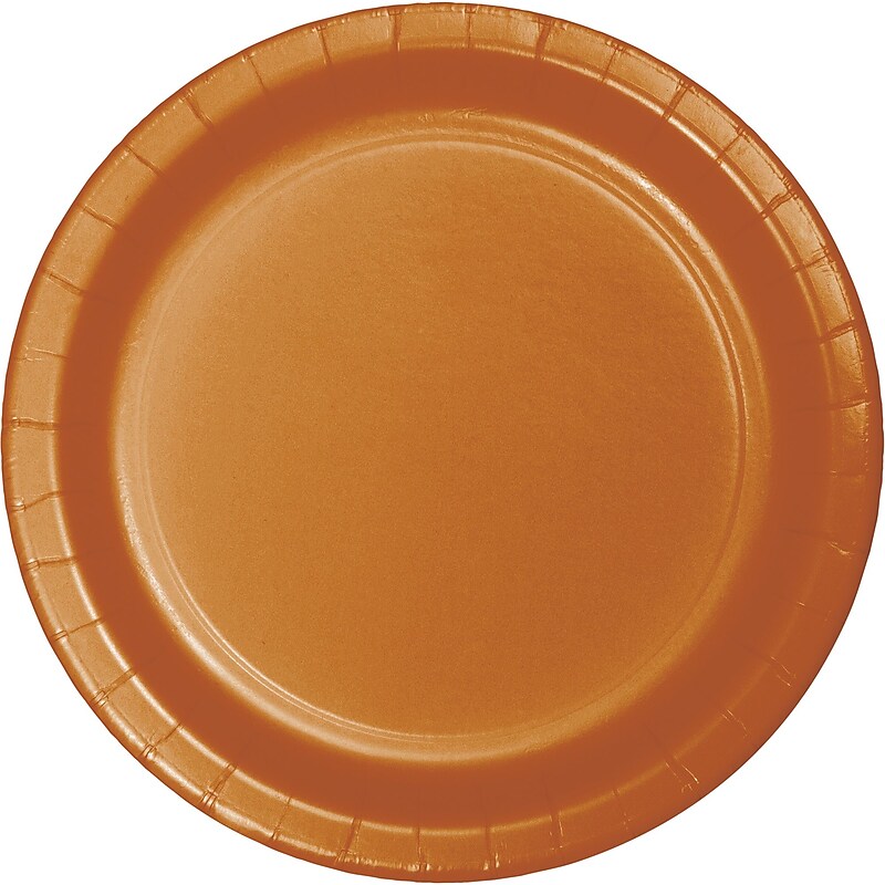 Creative Converting Pumpkin Spice Orange Dessert Plates, 72 Count (DTC323380PLT) image 1