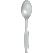 Touch of Color Shimmering Silver Plastic Spoons, 150 Count (DTC010587BSPN)