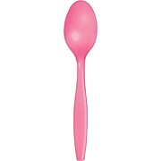 Touch of Color Candy Pink Plastic Spoons, 150 Count (DTC011349BSPN)