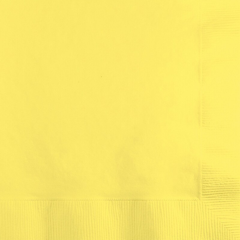 Touch of Color Beverage Napkin, 2-ply, Mimosa Yellow, 150 Napkins/Pack (DTC139180154BNP) image 1