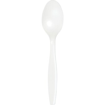 Touch of Color White Plastic Spoons, 72 Count (DTC010550SPN)