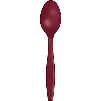 Touch of Color Burgundy Red Plastic Spoons, 72 Count (DTC011922SPN)