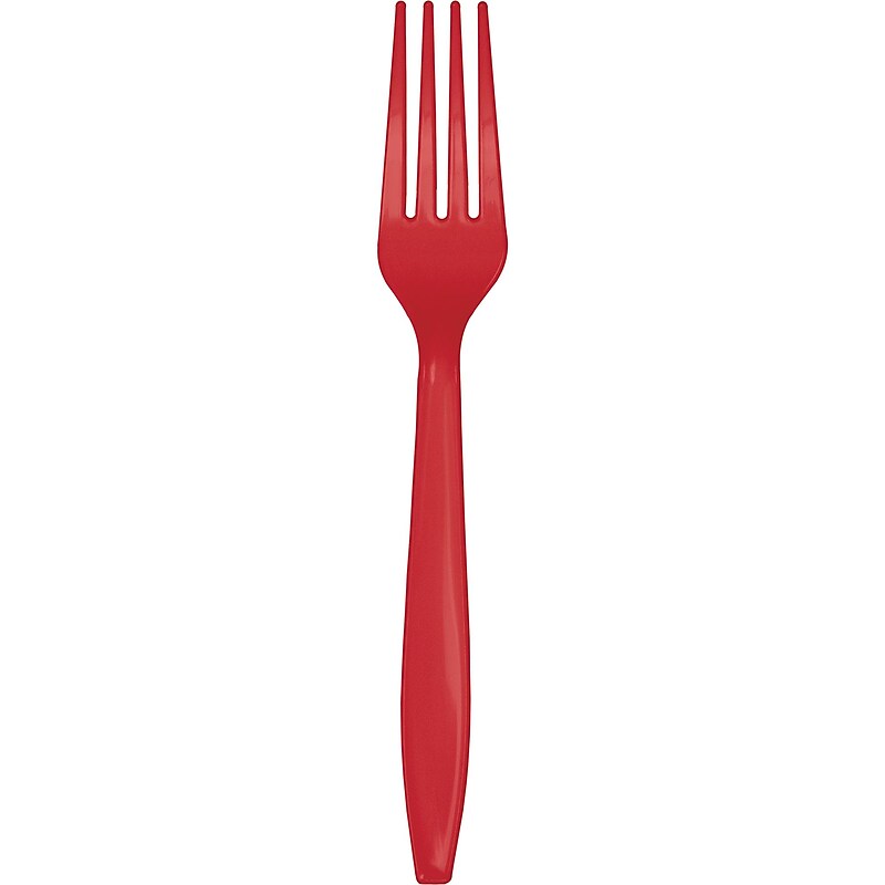 Touch of Color Classic Red Plastic Forks, 72 Count (DTC010463FRK) image 1