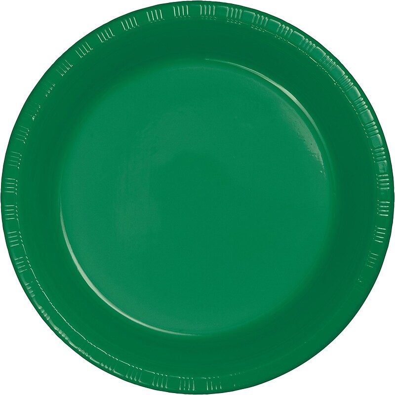 Creative Converting Emerald Green Plastic Dessert Plates, 60 Count (DTC28112011PLT) image 1