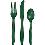 Touch of Color Hunter Green Assorted Plastic Cutlery, 24 Pack (013124)