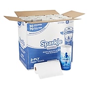 Sparkle Professional Series Perforated Kitchen Paper Towel Roll, 2-Ply, 70 Towels/Roll, 30 Rolls/Carton (2717201)