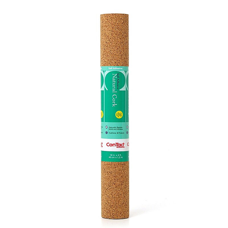 Kittrich Con-Tact® Adhesive Roll, 18" x 4', Cork (KIT04FC642106) image 1