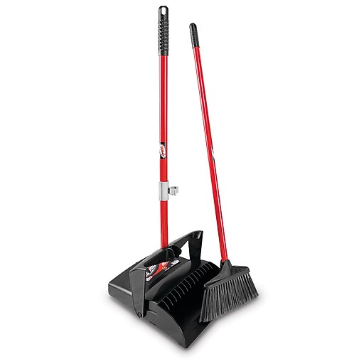 Libman Broom with Dustpan, Black/Red, 2/Carton (919) | Staples