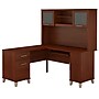 Bush Furniture Somerset 60"W L Shaped Desk with Hutch, Hansen Cherry (SET002HC)~#|#~sp48813894_sc7