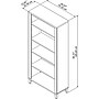 Bush Furniture Somerset 65" 5-Shelf Bookcase with Adjustable Shelves, Mocha Cherry Laminate (WC81865)~#|#~sp48814253_sc7