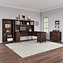 Bush Furniture Somerset 72"W L Shaped Desk with Hutch, Lateral File Cabinet and Bookcase, Mocha Cherry (SET012MR)~#|#~sp48814478_sc7