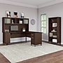 Bush Furniture Somerset 72"W L Shaped Desk with Hutch and 5 Shelf Bookcase, Mocha Cherry (SET011MR)~#|#~sp48814513_sc7
