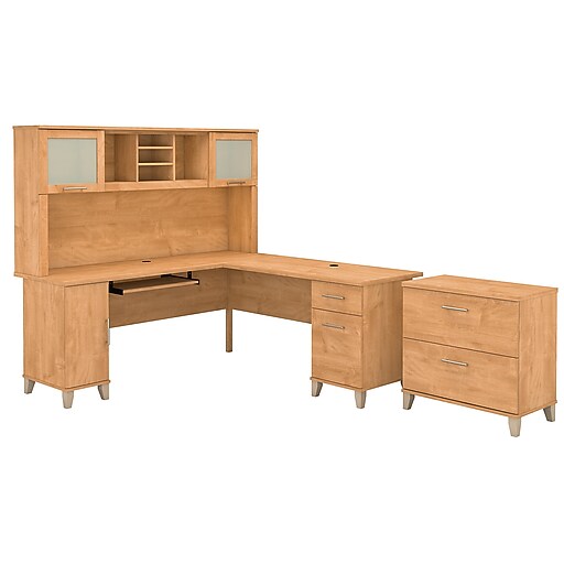 Shop Staples for Bush Furniture Somerset 72W L Shaped Desk with Hutch