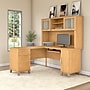 Bush Furniture Somerset 60"W L Shaped Desk with Hutch, Maple Cross (SET002MC)~#|#~sp48814648_sc7