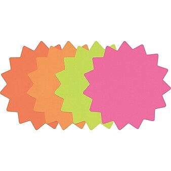 Cosco Indoor Promotional Signs, 4"L x 4''H, Assorted Colors, 240/Pack (090249PK4)