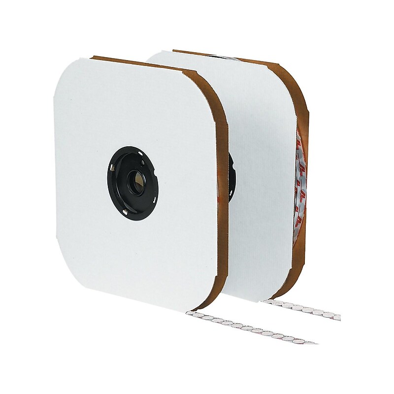 Velcro® Brand 5/8" Sticky Back Loop Only Dots, White, 1200/Pack (VEL173) image 1