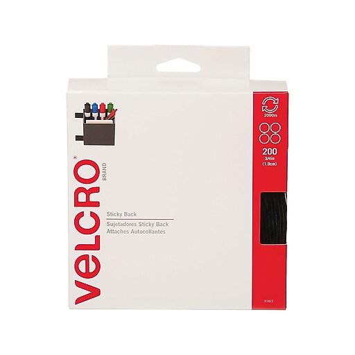  VELCRO Brand Dots with Adhesive, 250pk, Black