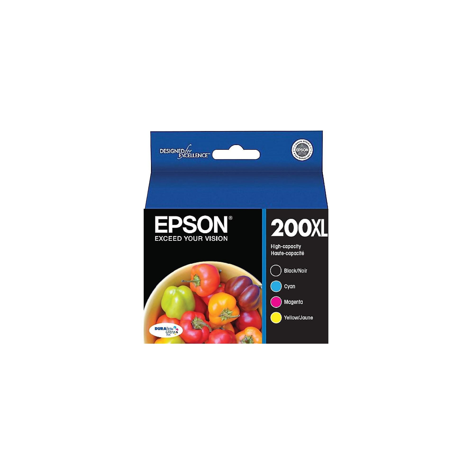 Epson T200XL Black/Cyan/Magenta/Yellow High Yield Ink Cartridge, 4/Pack (T200XL_XCS) Sansujyuku sansujyuku.com