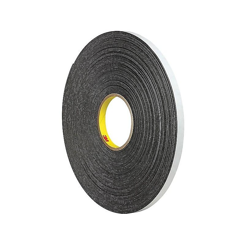 3M Indoor Foam Mounting Tape, 1" x 5 yds., Black (074446615M112) image 1
