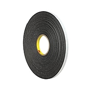 3M Double-Sided Tape, 1" x 5 Yds., Black (4466B)