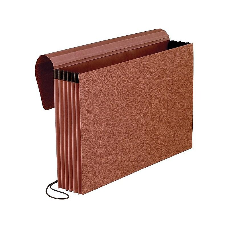 Pendaflex Earthwise 100% Recycled Heavy Duty Reinforced File Jacket, 5 1/4" Expansion, Legal Size, Redrope, 10/Box (E1075G) image 1