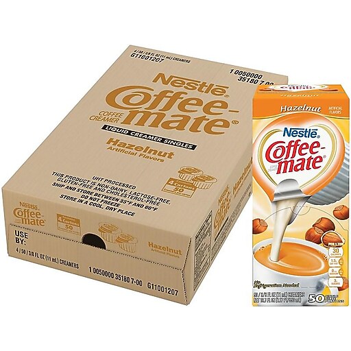 Nestle® Coffeemate® Coffee Creamer, Hazelnut, .375 oz Liquid Creamer